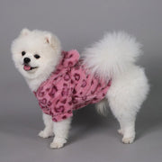 Leopard-Print Faux-Fur Pet Jacket for Dogs & Cats