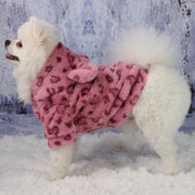 Leopard-Print Faux-Fur Pet Jacket for Dogs & Cats