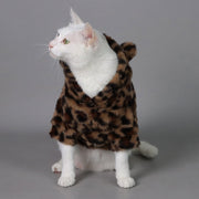 Leopard-Print Faux-Fur Pet Jacket for Dogs & Cats