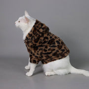 Leopard-Print Faux-Fur Pet Jacket for Dogs & Cats