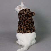 Leopard-Print Faux-Fur Pet Jacket for Dogs & Cats