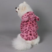 Leopard-Print Faux-Fur Pet Jacket for Dogs & Cats