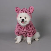 Leopard-Print Faux-Fur Pet Jacket for Dogs & Cats